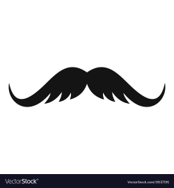 Cutting mustache icon simple style