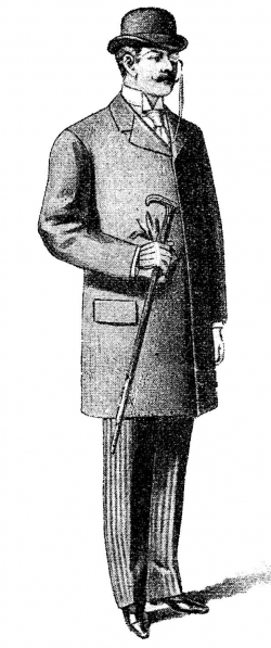 Vintage Clip Art - Dandy Looking Man with Moustache ...