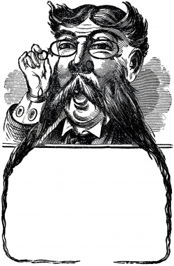 Victorian man clipart mustache - Clip Art Library