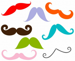 Mustache silhouette clipart, Colorful mustache clipart ...