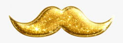 Mustache Clipart Gold - Gold Mustache Png , Transparent ...