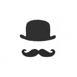 Mustache clipart bowler hat, Mustache bowler hat Transparent ...