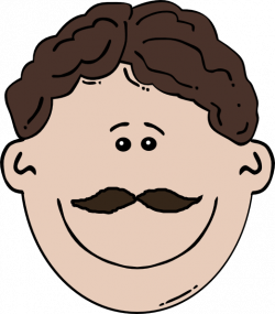Smiling Mustache Man Clip Art at Clker.com - vector clip art ...