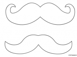 Mustache clipart outline, Mustache outline Transparent FREE ...