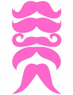 Pink Mustache - Clip Art Library