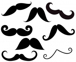 Mustache silhouette clipart, Colorful mustache clipart ...