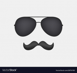 Sunglasses and mustache clipart