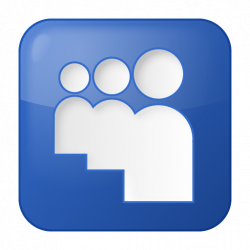 Blue, myspace, social icon
