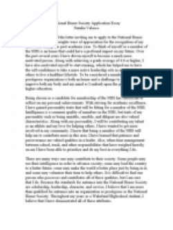 National Honor Society Application Essay | National Health ...