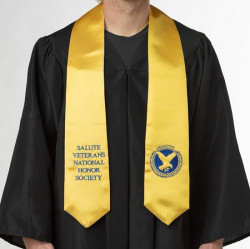 SALUTE Graduation Stole - Gold/Blue (Graduate Degrees)