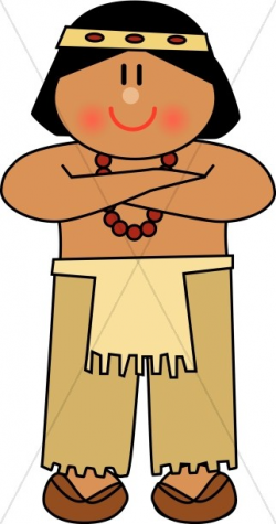 Cute Native American Man | Thanksgiving Clipart