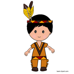 Cute Native american boy, free thanksgiving clip art | Clip ...