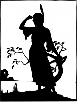 Vintage Native American Girl Image - Silhouette! | Native ...