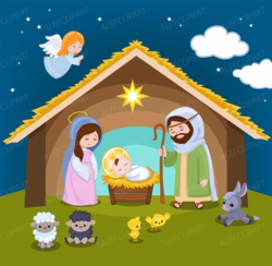 Nativity clipart - Christmas clipart