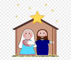 Free Nativity Clipart Silhouette - Cartoon Simple Nativity Scene, HD ...