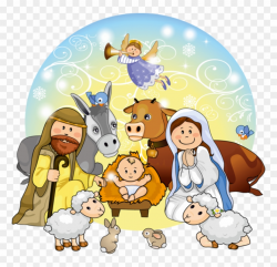 Manger Svg Nativity Scene - Cute Nativity Scene Clipart, HD Png ...