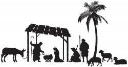 Nativity Scene Silhouette PNG Clip Art Image | Gallery Yopriceville ...