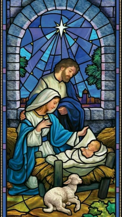 24. Dezember | Country Churches | Stained glass, Christmas nativity ...