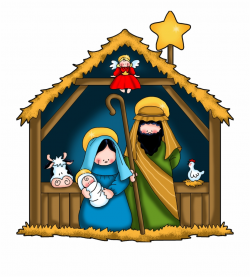 Birth Of Jesus Christmas Clipart - Nativity Clipart, Transparent Png ...