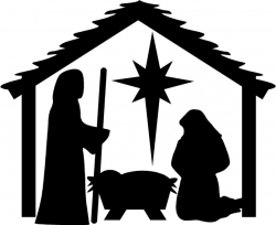 Nativity black and white christmas nativity clipart black and white ...