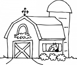 Barn Coloring Page Clipart