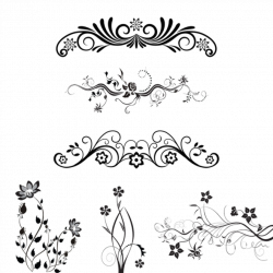 Floral Ornamental Design Elements Vector PNG, Floral, Ornamental ...