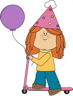 Little Girl Party Clipart