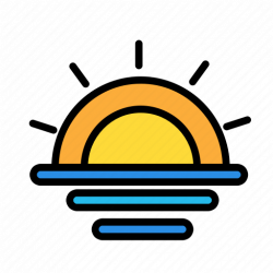 Nature, set, sun icon