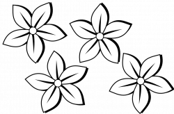 Jasmine PNG Black And White Transparent Jasmine Black And White.PNG ...