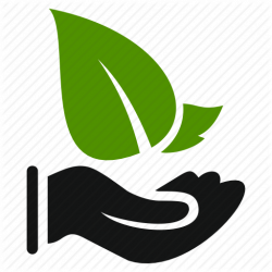 Agriculture, ecology, green, hand, leaf, leaves, natural icon