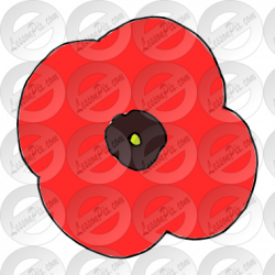 Poppy Picture for Classroom / Therapy Use - Great Poppy Clipart