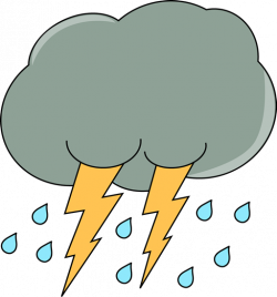 Dark cloud with rain and lightning. | Weather Clip Art | Clouds ...
