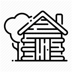 Cabin, home, house, rustic, tree, wood, wooden icon