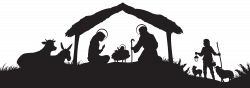 Christmas Nativity Scene Silhouette PNG Clip Art Image | Gallery ...