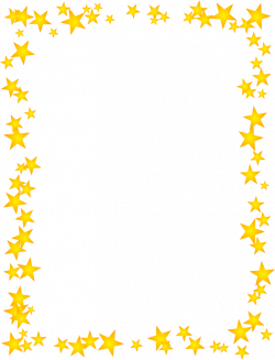 Gold Stars SCattered Border | מסגרות | Borders, frames, Gold stars ...