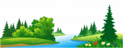 Lake And Trees Clipart