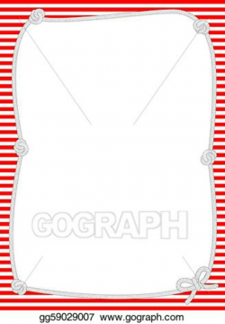 Drawing - Nautical knotted rope border. Clipart Drawing ...