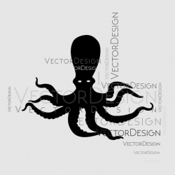 Octopus Squid Nautical Sea Animal Graphics SVG Dxf EPS Png Cdr Ai Pdf  Vector Art Clipart instant download Digital Cut Print File shirt