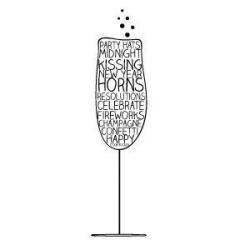 Free New Years Clipart! A champagne glass full of New Years ...