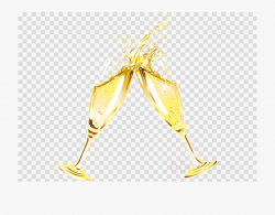 Wine Glass Transparent - New Year Champagne Clipart #167197 ...