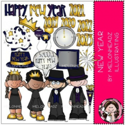 New Year clip art - Melonheadz Clipart