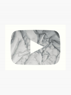 marble aesthetic youtube logo | Art Print