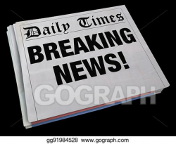 Stock Illustration - Breaking news spinning newspaper ...