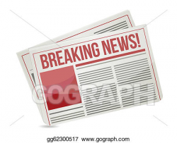 EPS Vector - Newspaper headline breaking news. Stock Clipart ...