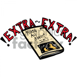 extra extra newspaper 007 c clipart. Royalty-free clipart # 405012