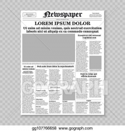 EPS Vector - Newspaper front page. Stock Clipart ...