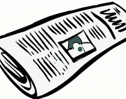 Newspaper clipart rolled up, Newspaper rolled up Transparent ...