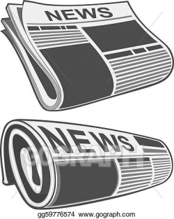 Vector Illustration - Rolled newspaper vector. Stock Clip ...