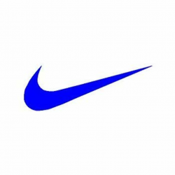 Nike Swoosh Decal Sticker- Multiple Colors (blue)