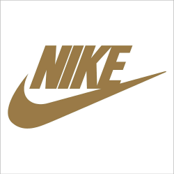 Buy Nike Swoosh Logo Vinyl Sticker Decal-Gold-4 Inch in ...